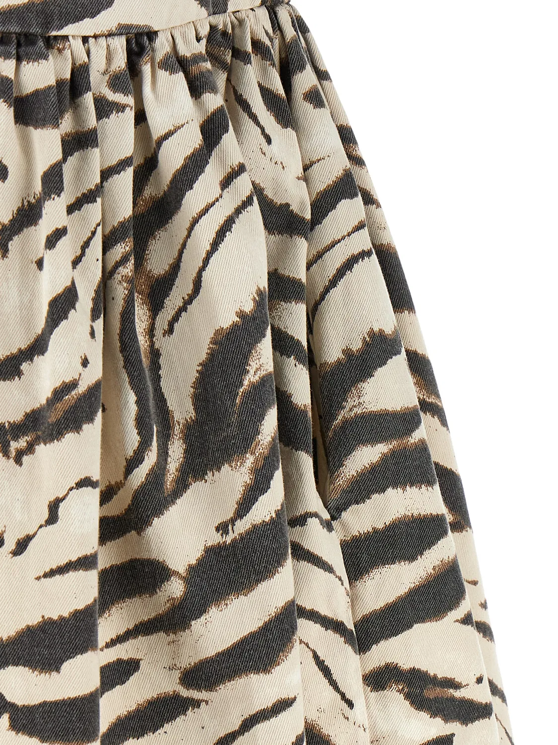 Детское платье для девочек с принтом зебры Mini Zebra Denim GANNI, Multicolor — фото 4