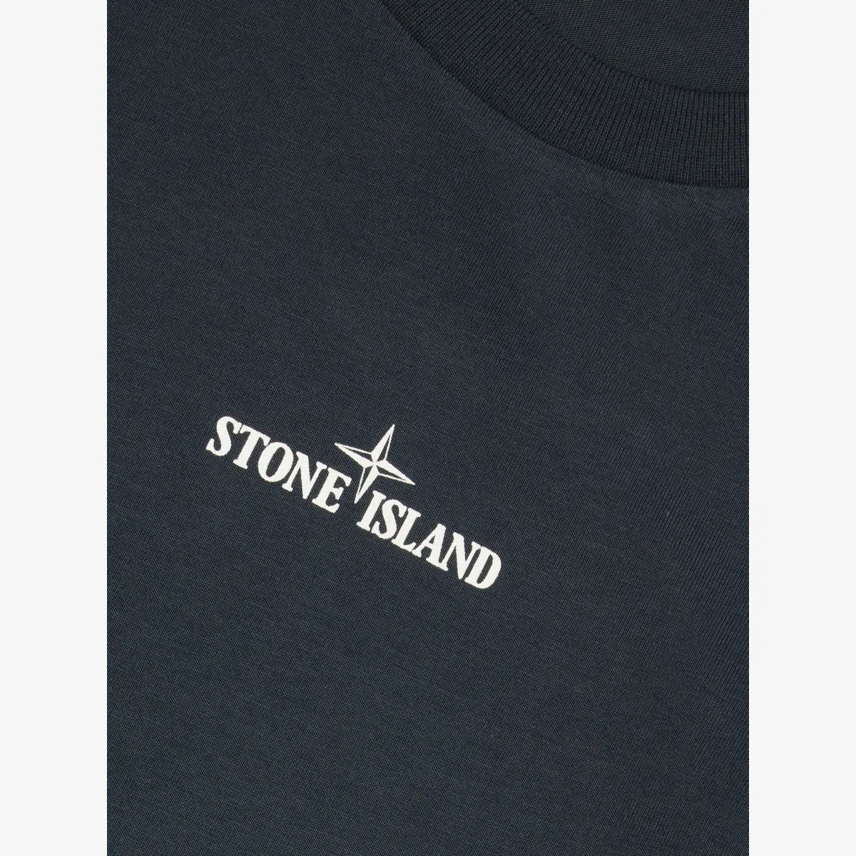Хлопковая футболка с фирменным логотипом, размер 2-14 лет Stone Island, темно-синий — фото 2