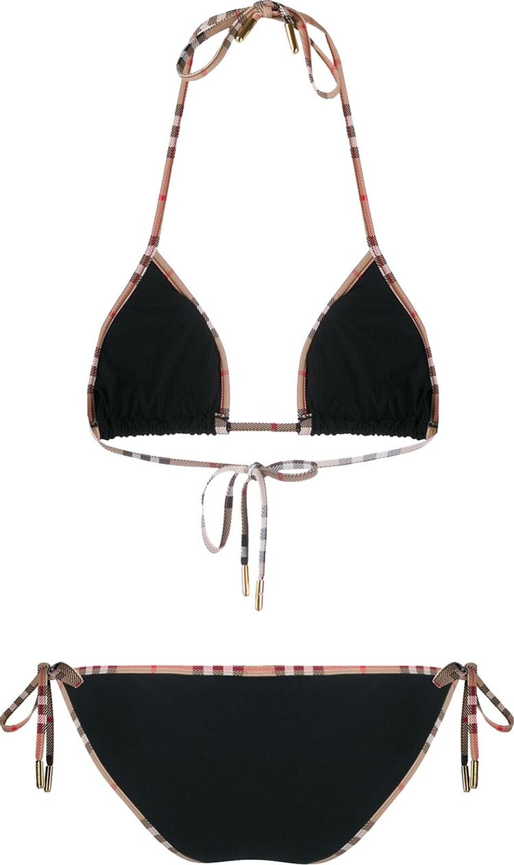 

Бикини Burberry Vintage Check Trim Bikini 'Black', черный