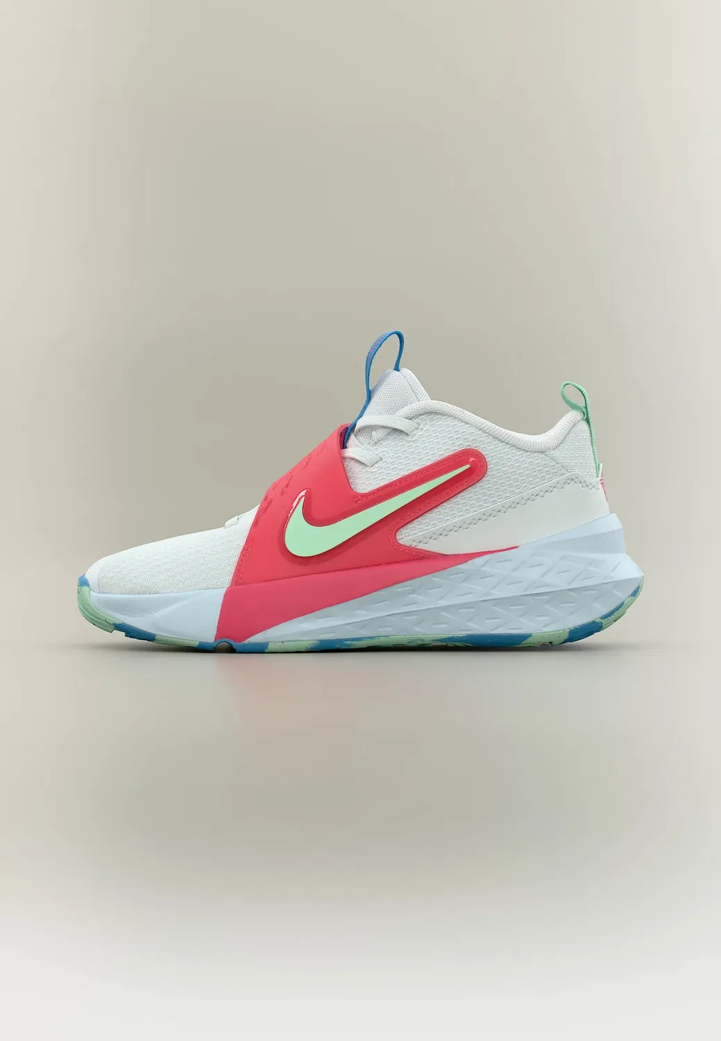 Баскетбольные кроссовки Team Hustle D 12 Lils унисекс Nike Performance, Off White/Arctic Green/Aurora Blue/Tropical Pink/Glacier Blue