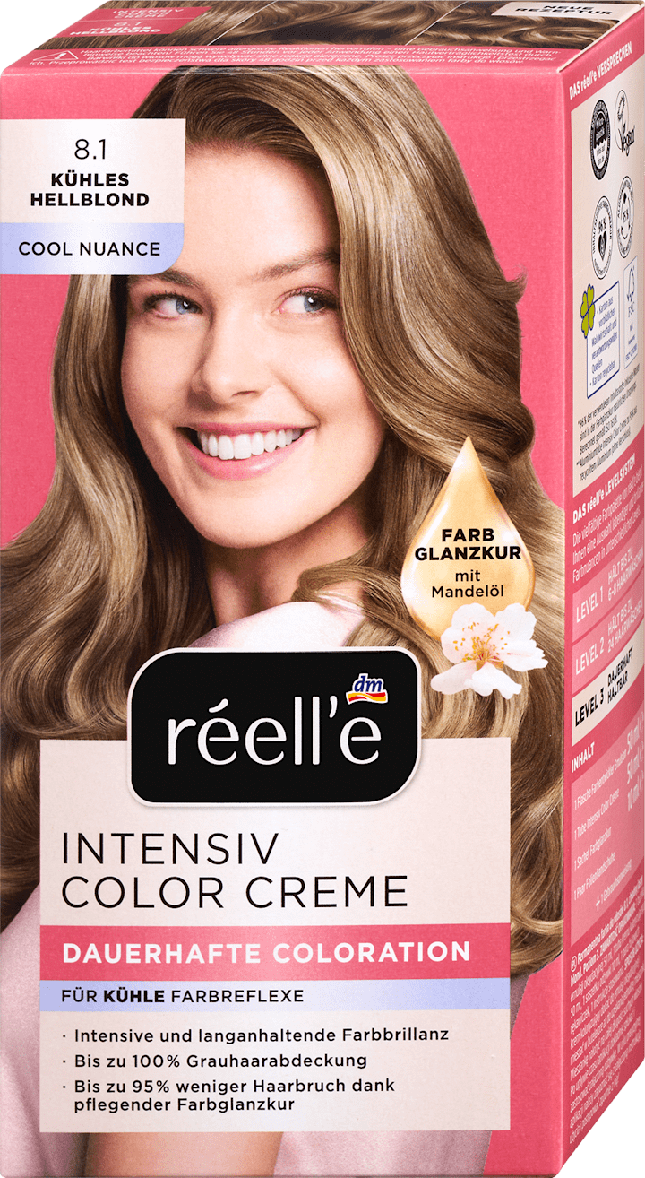 

Краска для волос réell‘e Haarfarbe 8.1 Kühles Hellblond, 1 St