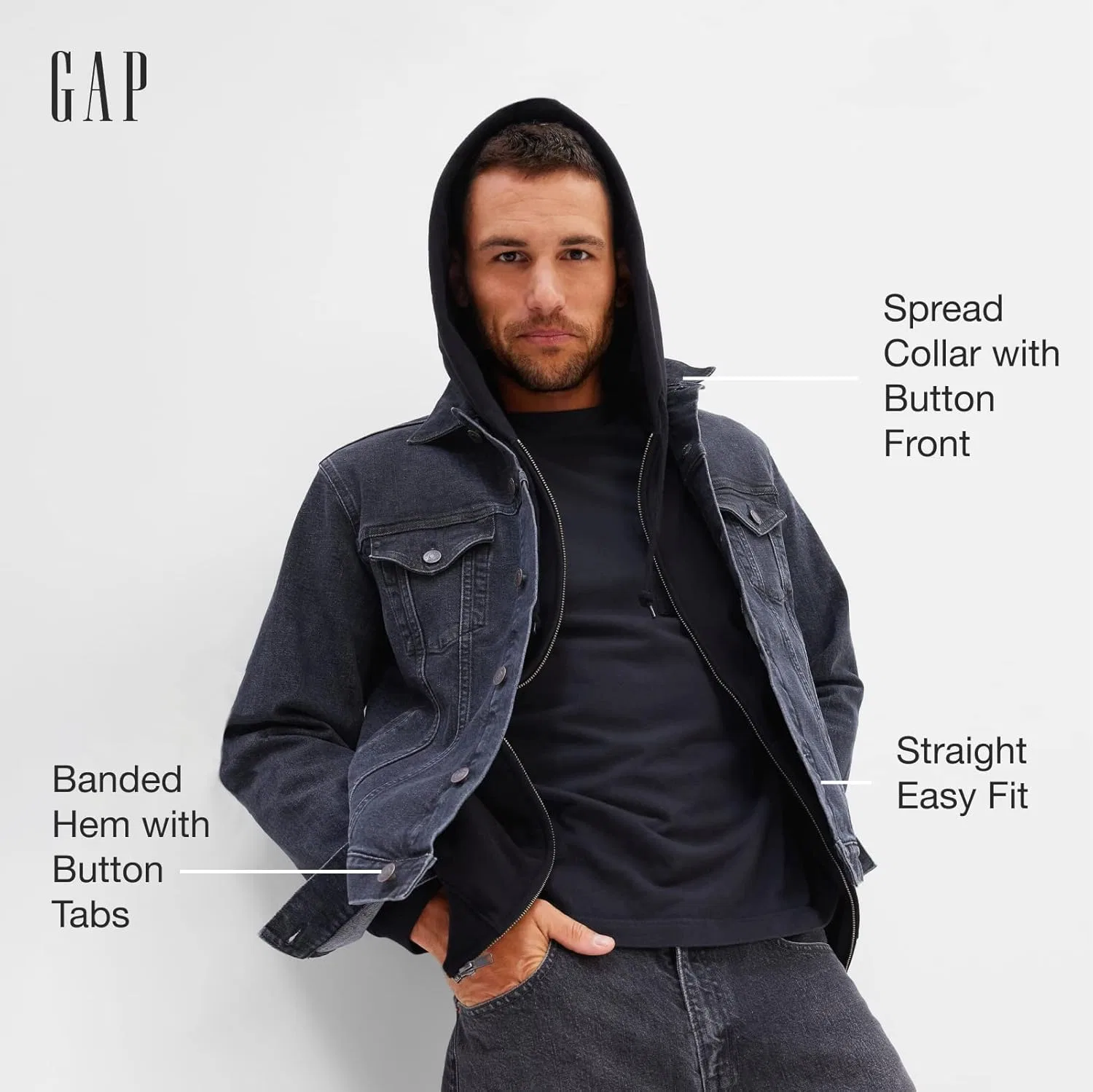 Мужская джинсовая куртка GAP Icon — фото 2