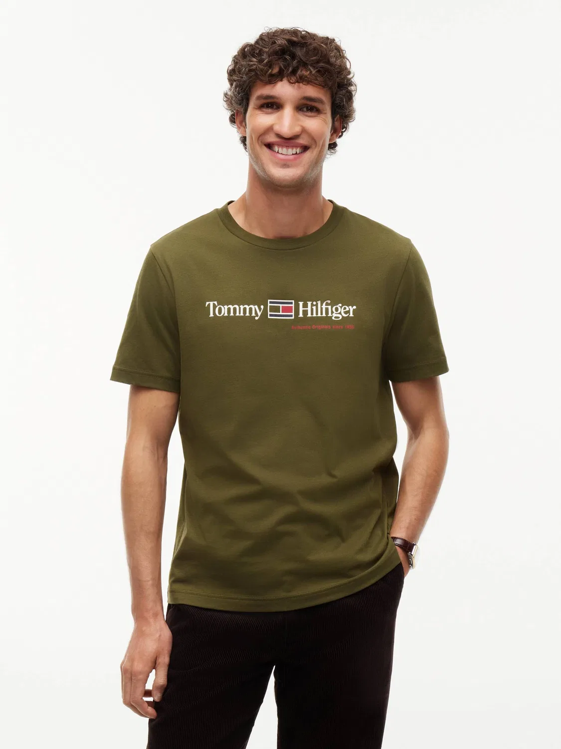 Футболка с круглым вырезом Tommy Hilfiger, Verde