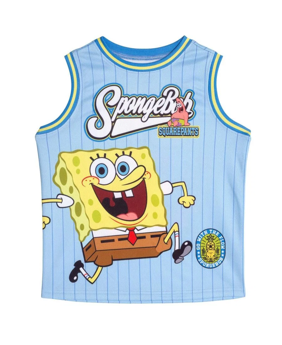 Спортивный комплект из майки и шорт для мальчика SpongeBob SquarePants, Spongebob Light Blue — фото 3