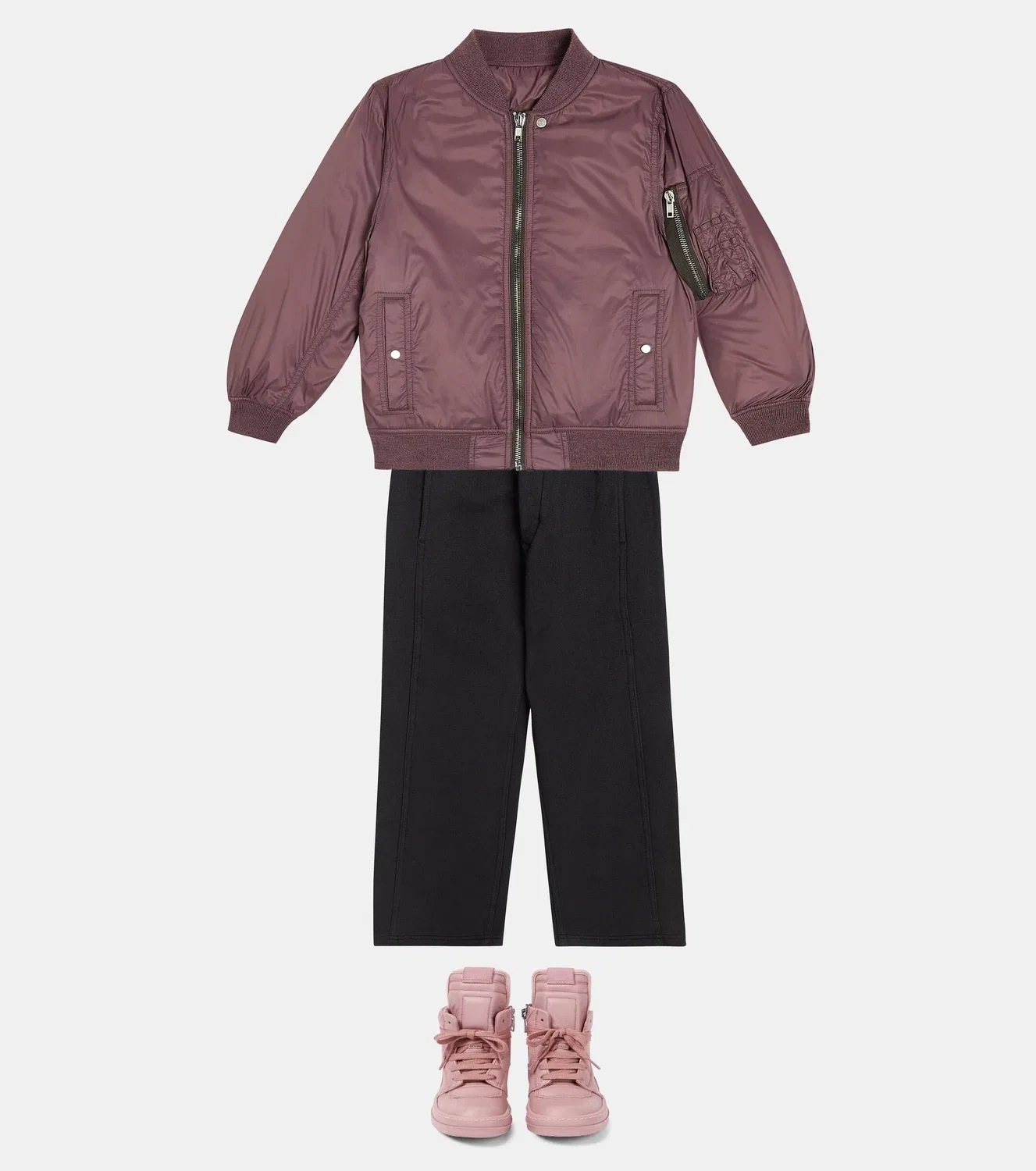 Куртка-бомбер техническая Rick Owens Kids, бордовый — фото 2