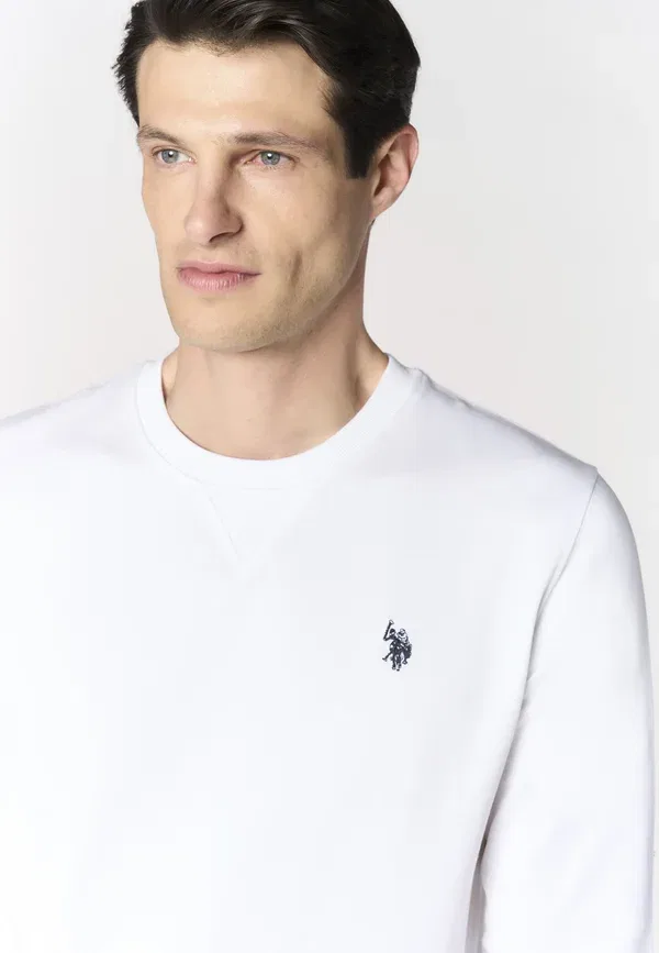 Худи из хлопка U.S. Polo Assn. bianco, белый — фото 4