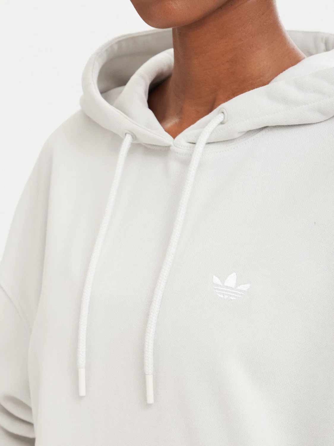 Женский свитшот оверсайз Essentials Adidas, светло-серый — фото 4