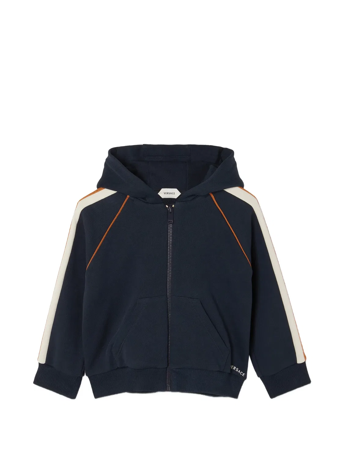 Худи с вышитым логотипом Versace Kids, синий