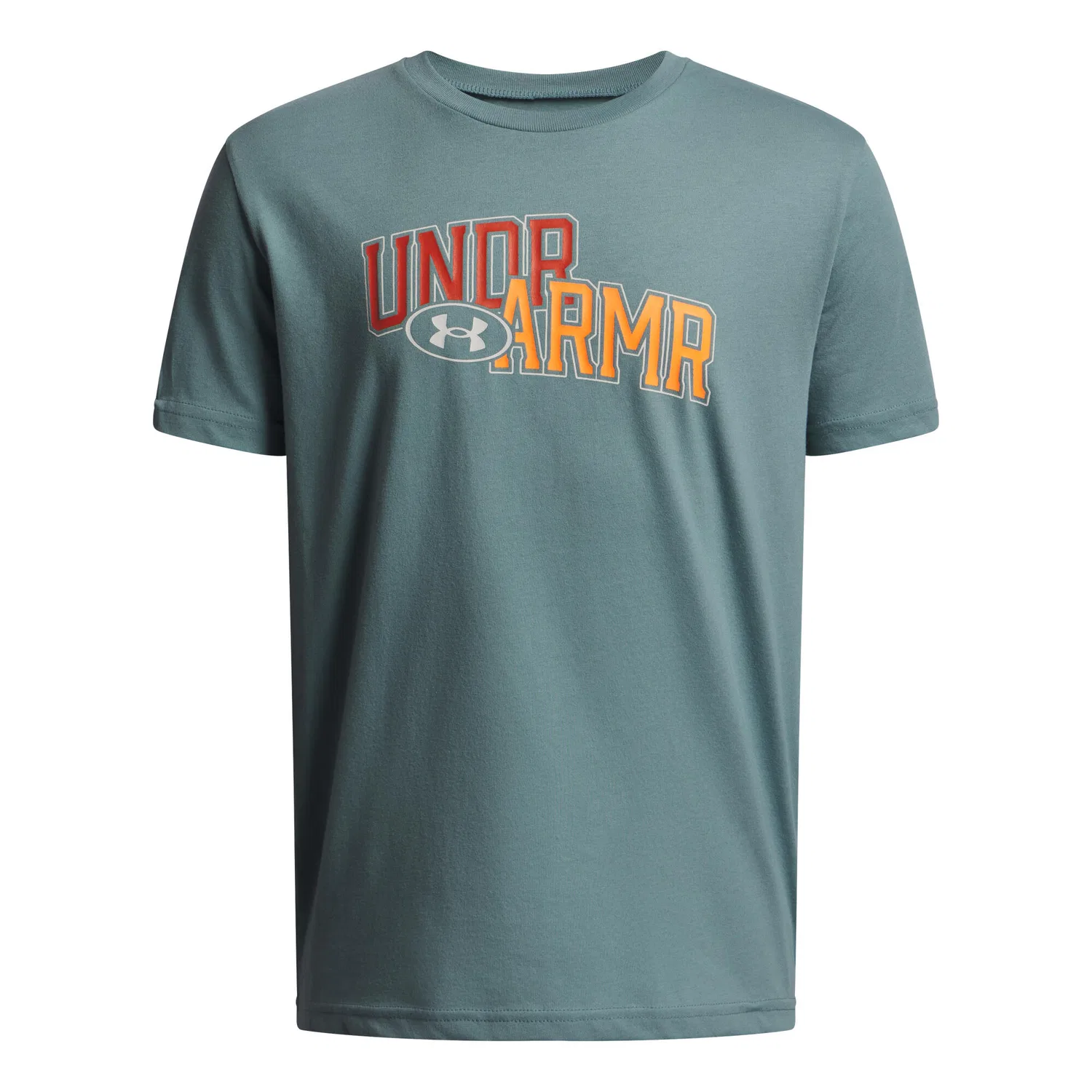 Детская футболка с принтом UA Overlay WM SS Under Armour, Grun Rot Orange