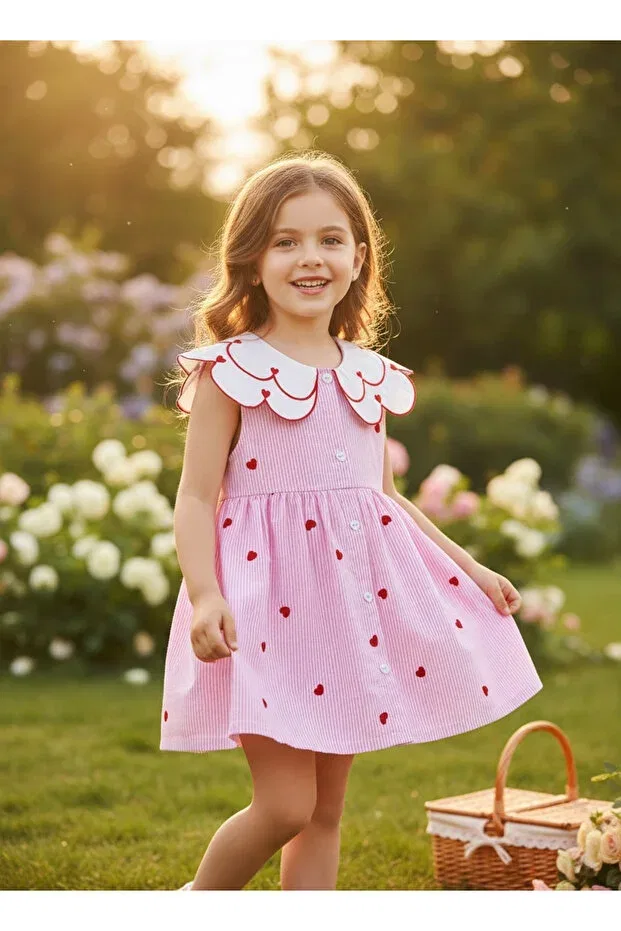 Детское платье для девочек с принтом Pufiko Kids, Pink