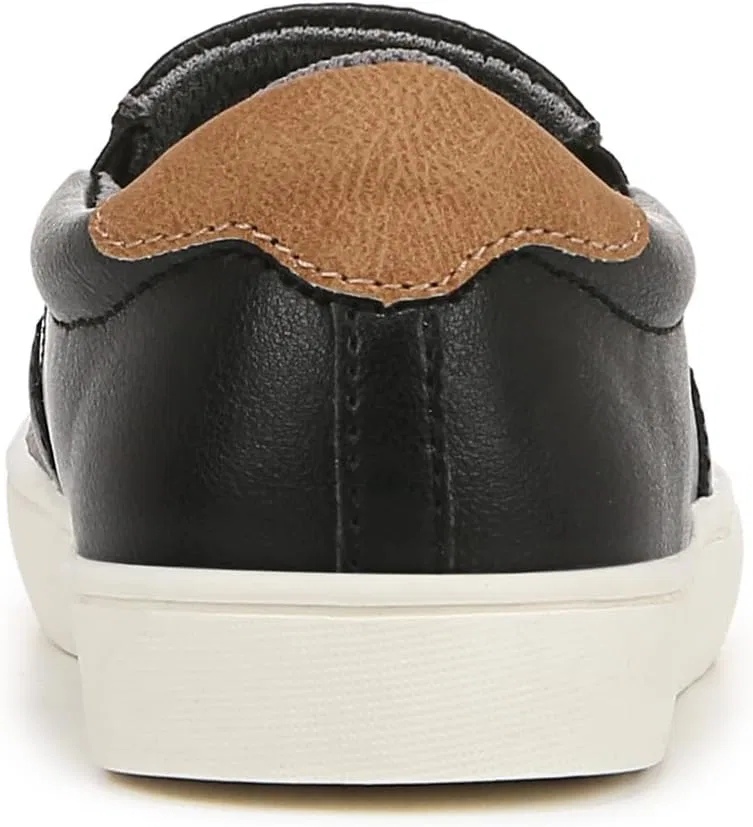 Детские кроссовки для мальчиков с slip-on конструкцией Madison Dr.Scholl's SHOES, Black Faux Leather — фото 3