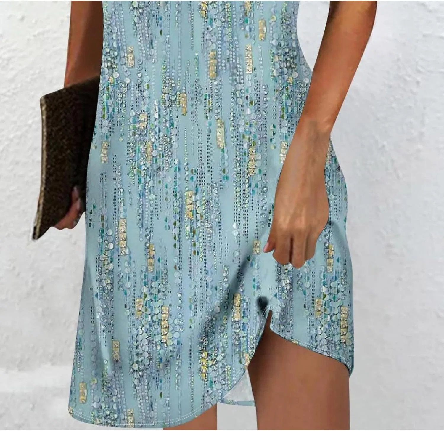 Женское летнее платье сарафан с цветочным принтом sleeveless, Dresses14aa — фото 3