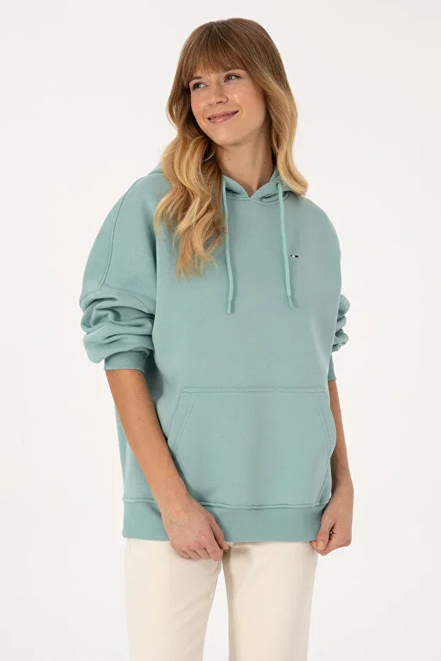 Женские свитшот с капюшоном U.S. Polo Assn., Mint — фото 3