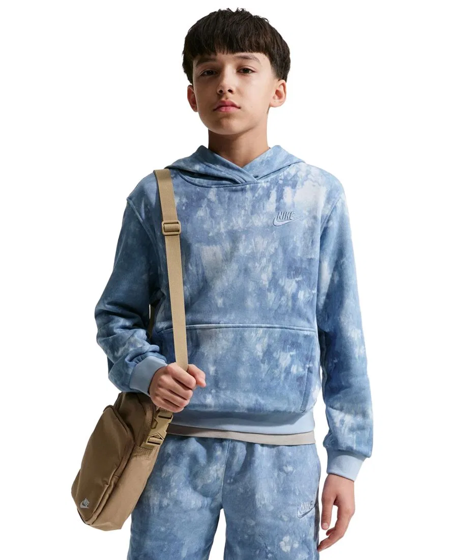 Худи с капюшоном и длинным рукавом из французского футера Nike Sportswear Club, Hydrogen/Work Blue