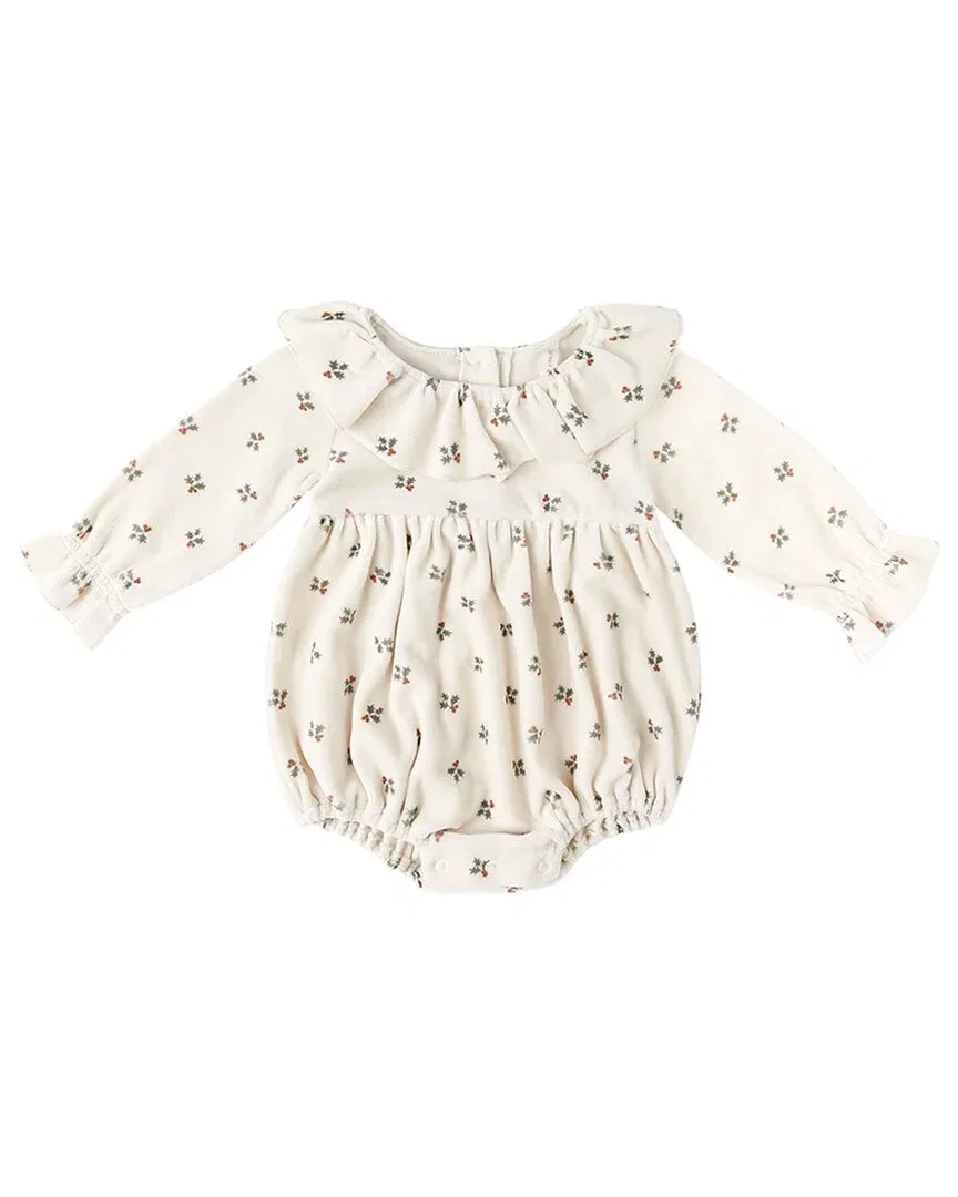 Детский боди-комбинезон с длинным рукавом Wendy Romper Quincy Mae, розовый