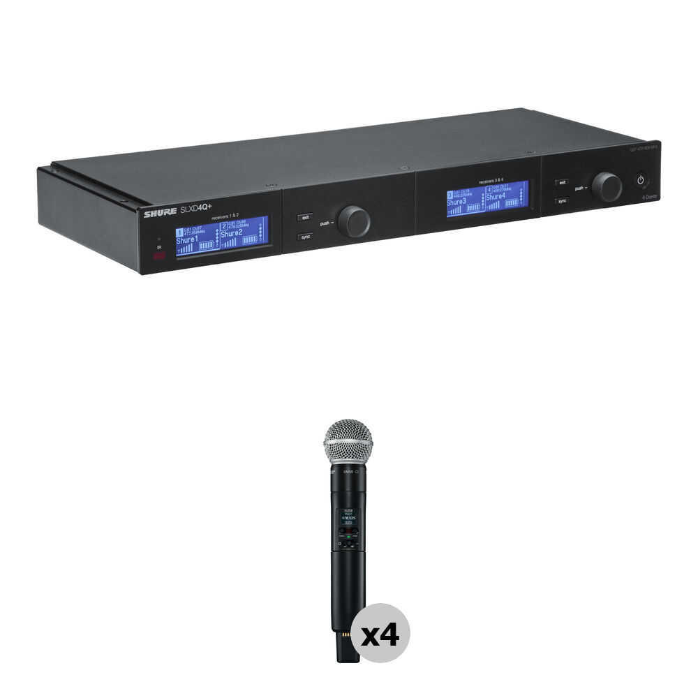 

Беспроводной приемник Shure SLXD4QDAN+ Quad-Channel Digital Wireless Receiver with