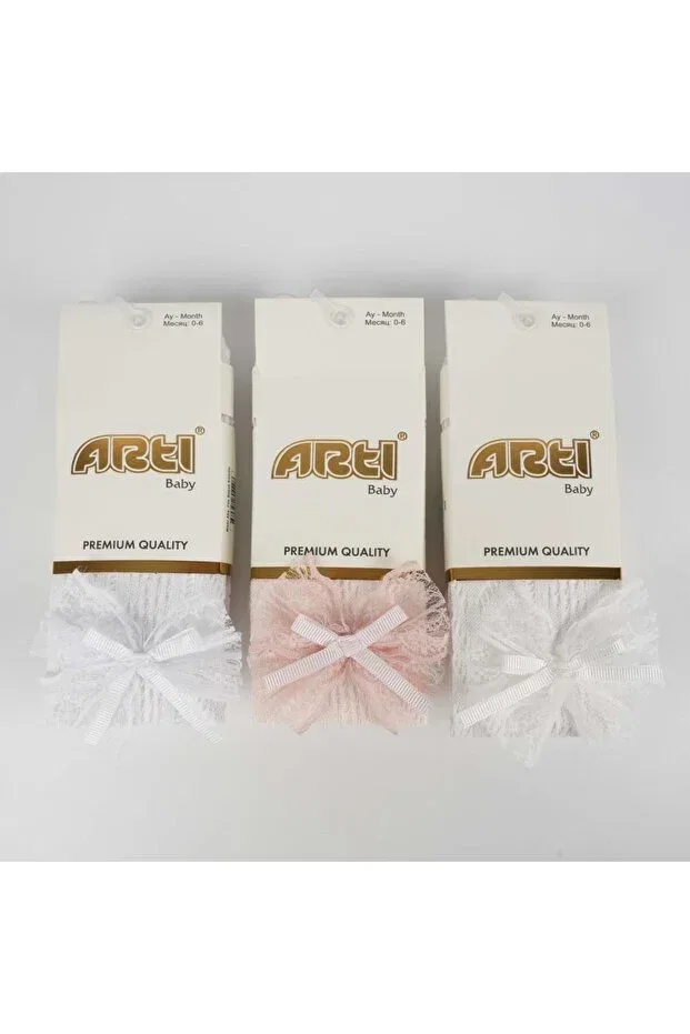 Детские колготки для девочек из сетки Michi aks. mesh baby pantyhose single Artı, Ecru
