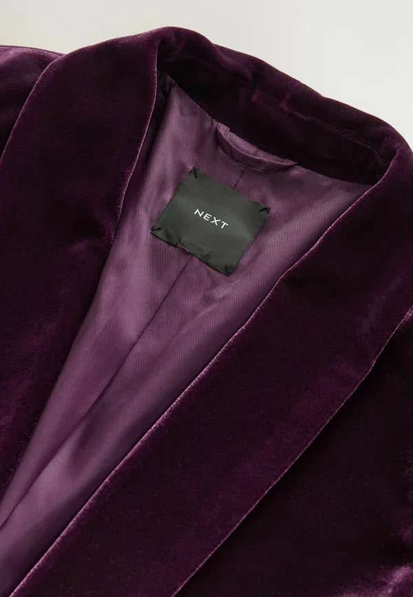 Пиджак из велюра Tall single breasted Next, Burgundy Red, красный/бордовый — фото 3