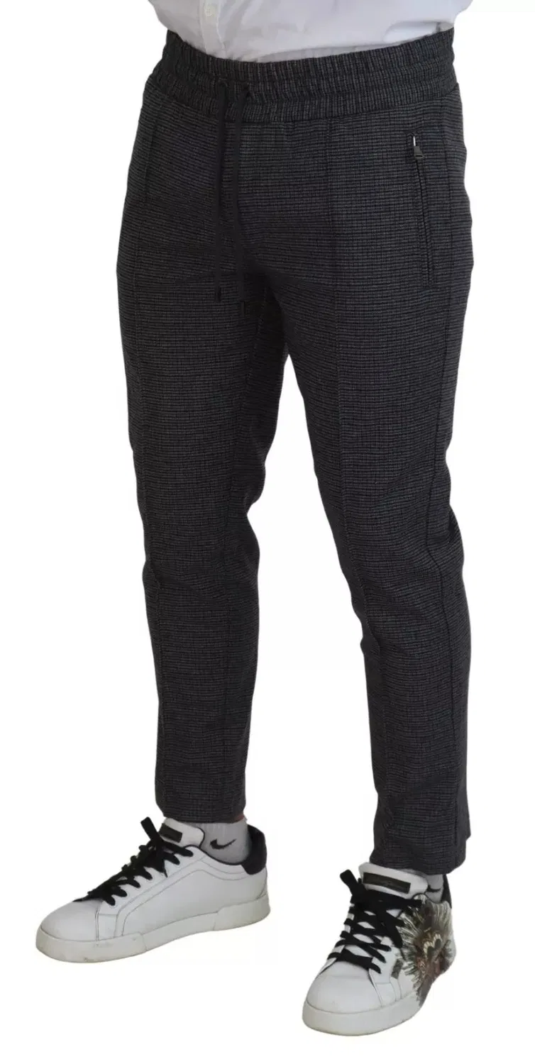 Мужские брюки-скинни с полосатым принтом 48 IT Skinny Pants Dolce & Gabbana, Gray — фото 3
