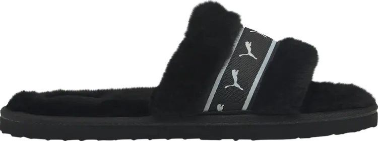 Сандалии Puma Wmns Fluff Remix Slide Black White, черный