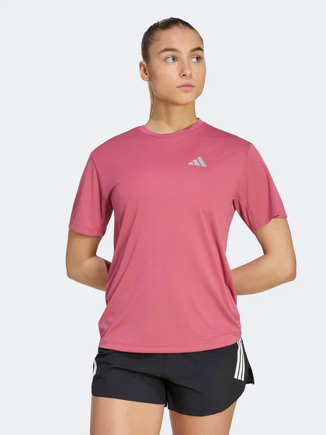 Футболка беговая Essentials adidas, темно-розовый