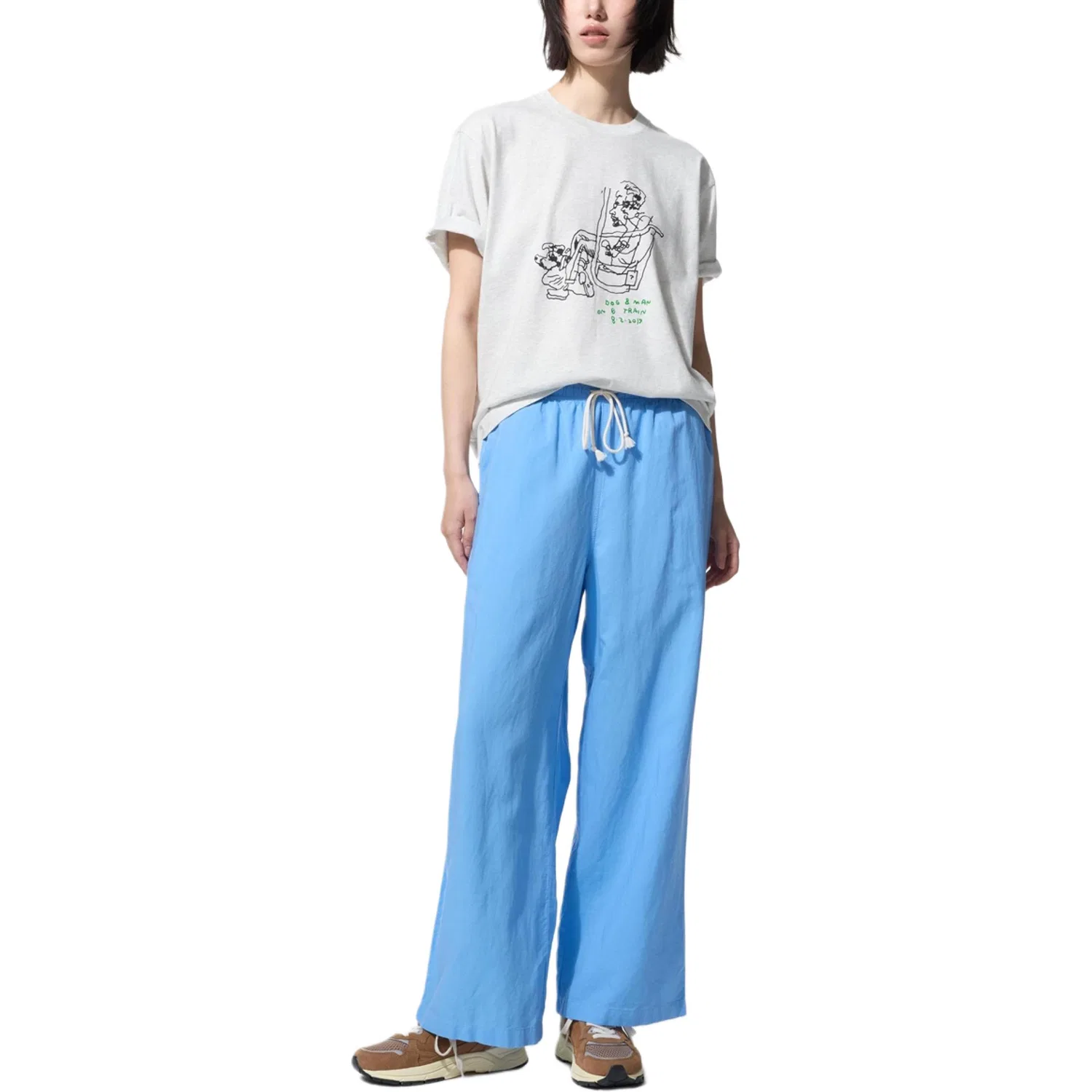 Детская футболка с принтом Jason Polan UNIQLO, Light Gray — фото 4