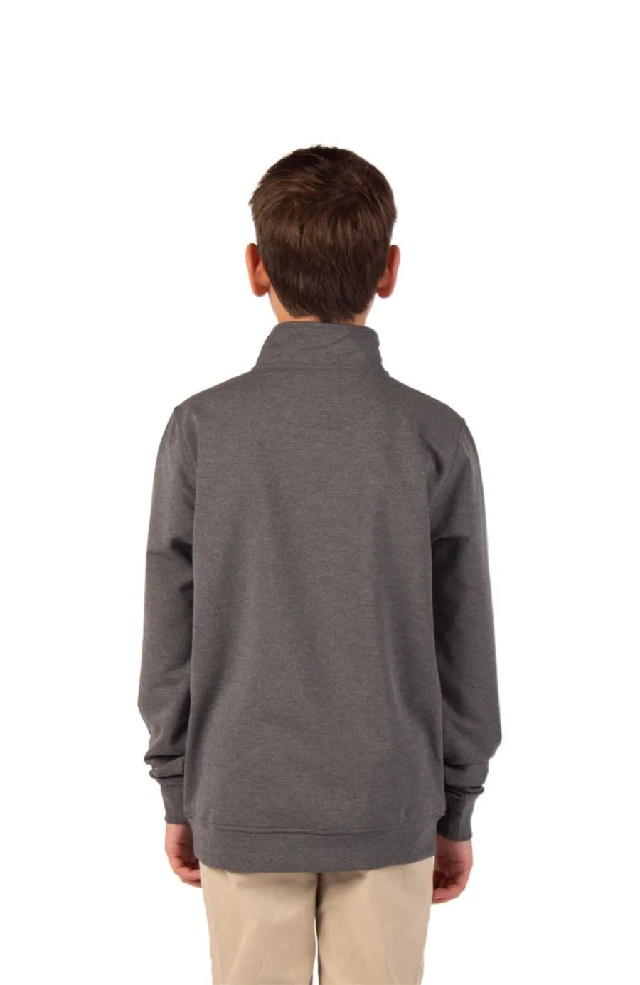 Флисовый свитер с четверть-молнией Boys Fleece Quarter Zip Tailorbyrd, Charcoal Heather — фото 3