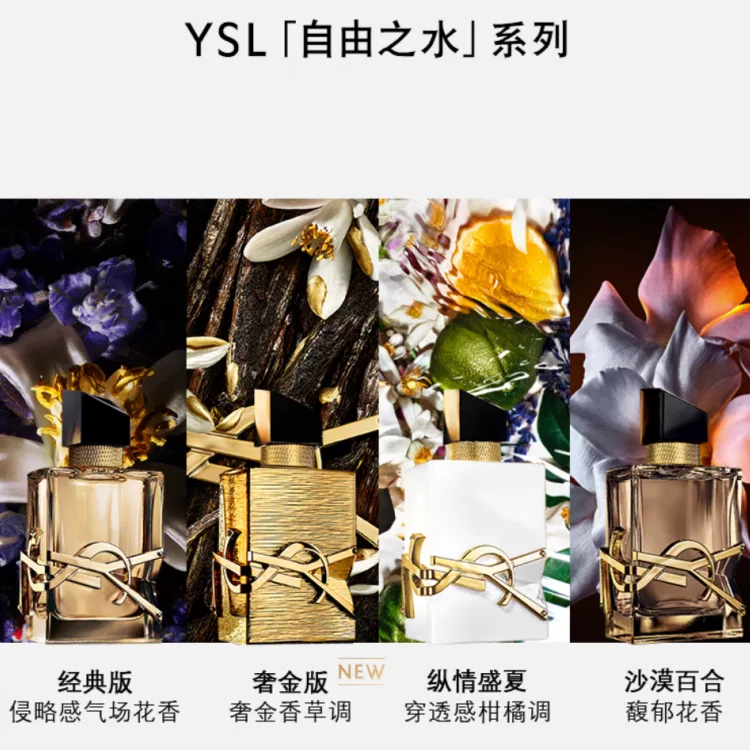 Женский набор парфюмерии Yves Saint Laurent, Freedom Water Box Limited Edition II, Bergamot White Tea Vanilla, 2 предмета — фото 4