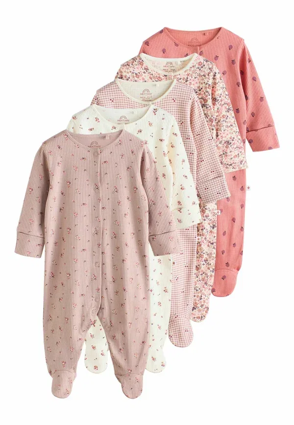 Комплект пижам из 3 штук из 100% хлопка, Next, Pink Rust Ditsy Floral, розовый