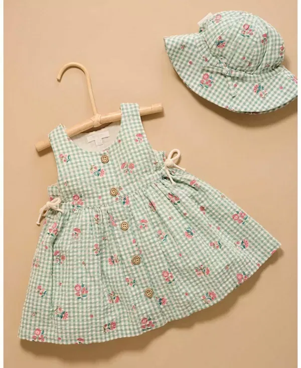 Детское платье для девочек хлопковое Purebaby, Frida Print — фото 2
