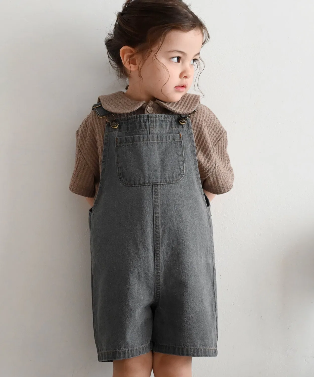 Детский комбинезон-сарафан джинсовый PUPPAPUPO, Black