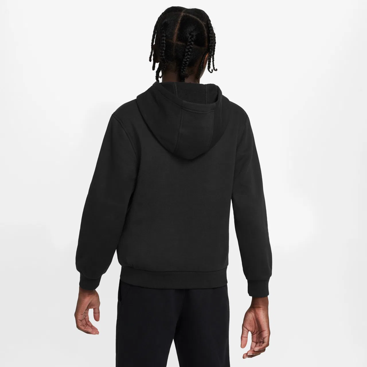 Худи для мальчиков Club Fleece Full-Zip LBR Nike, черный/белый — фото 2