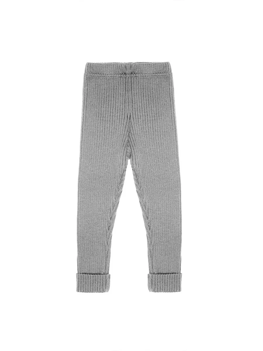 Брюки MAXIMO Regular 'MINI-Leggings, Rippstrick' серого цвета