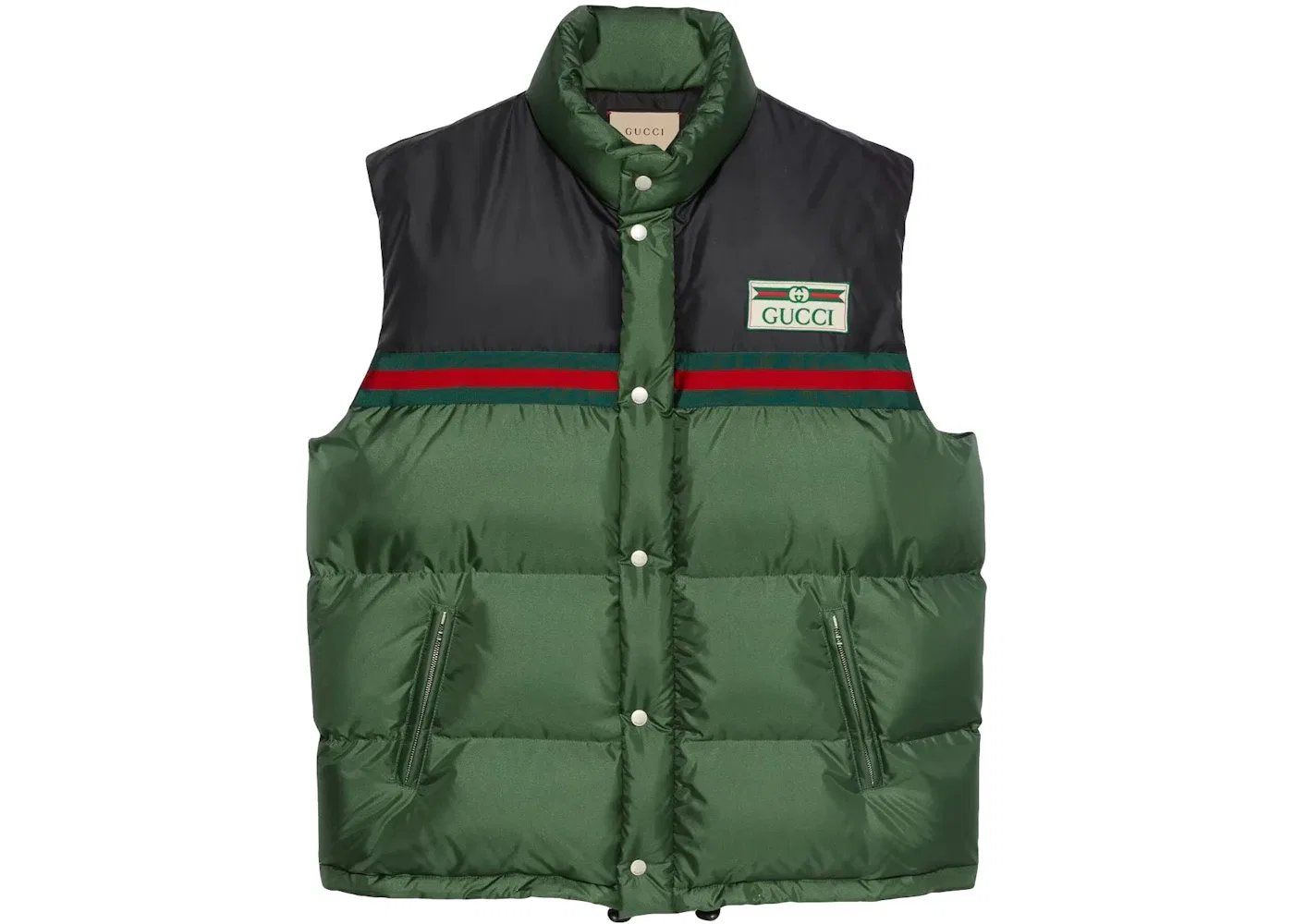 Мужской жилет с принтом Gilet Gucci, Ivy Green/Navy Blue/Red