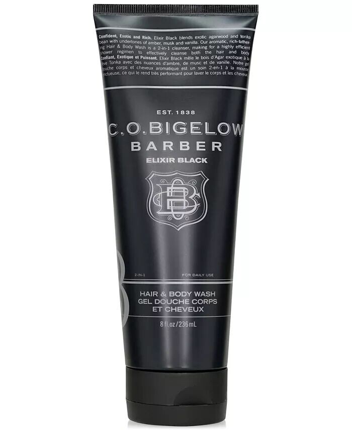 

С . Bigelow Elixir Черный гель для волос и тела, 8 унций Proraso