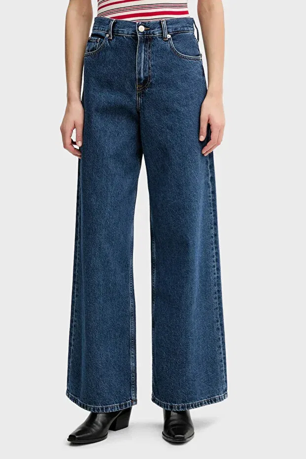 Женские джинсы с широкой штаниной Tommy Hilfiger, Blue