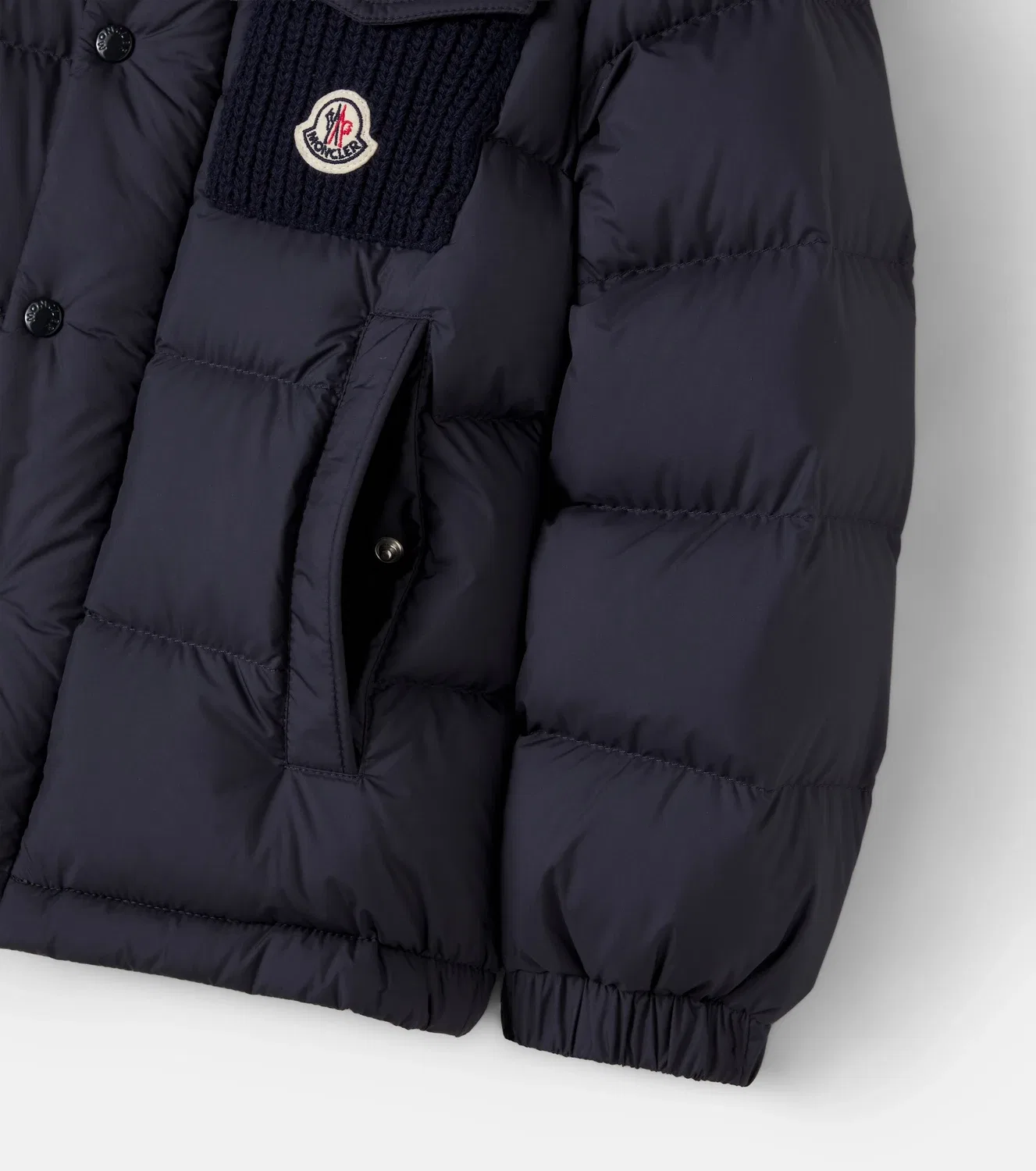 Легкая куртка со стеганой подкладкой Moncler Enfant, синий — фото 4