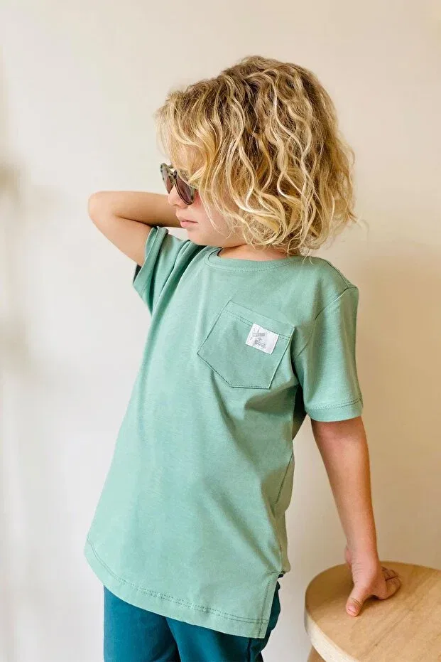 Детская футболка для мальчиков с коротким рукавом Breeze, Mint Green