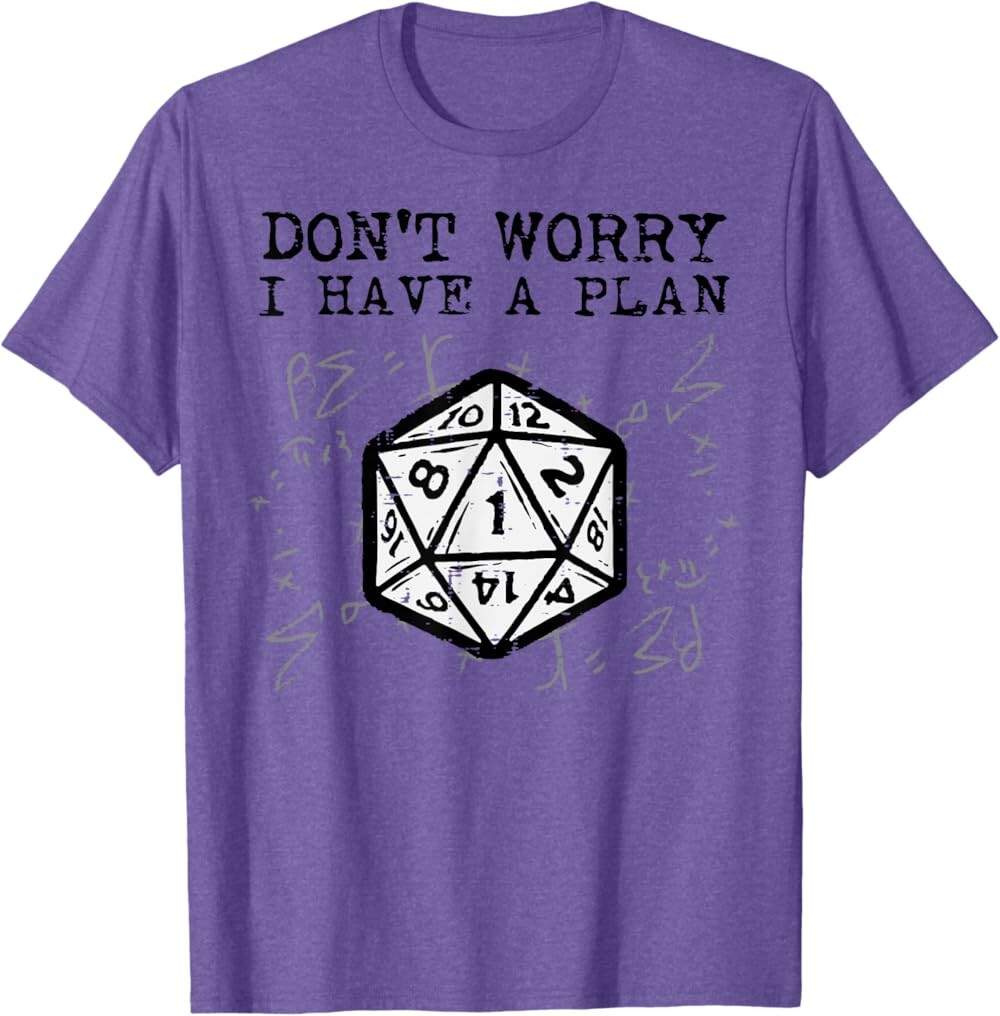 

Мужская футболка RPG Gamer Dont Worry I Have Plan, фиолетовый