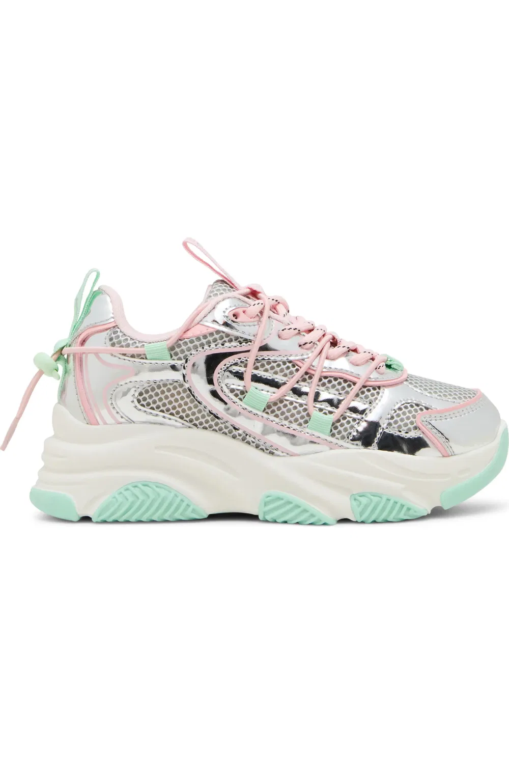 Кроссовки детские на шнуровке Jkey Steve Madden, Mint Multi — фото 2