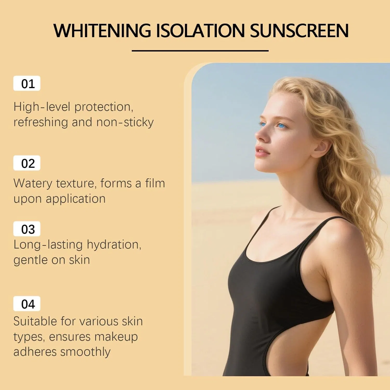 Солнцезащитный крем для лица SPF 50, 2 шт, 30 г Generisch — фото 3