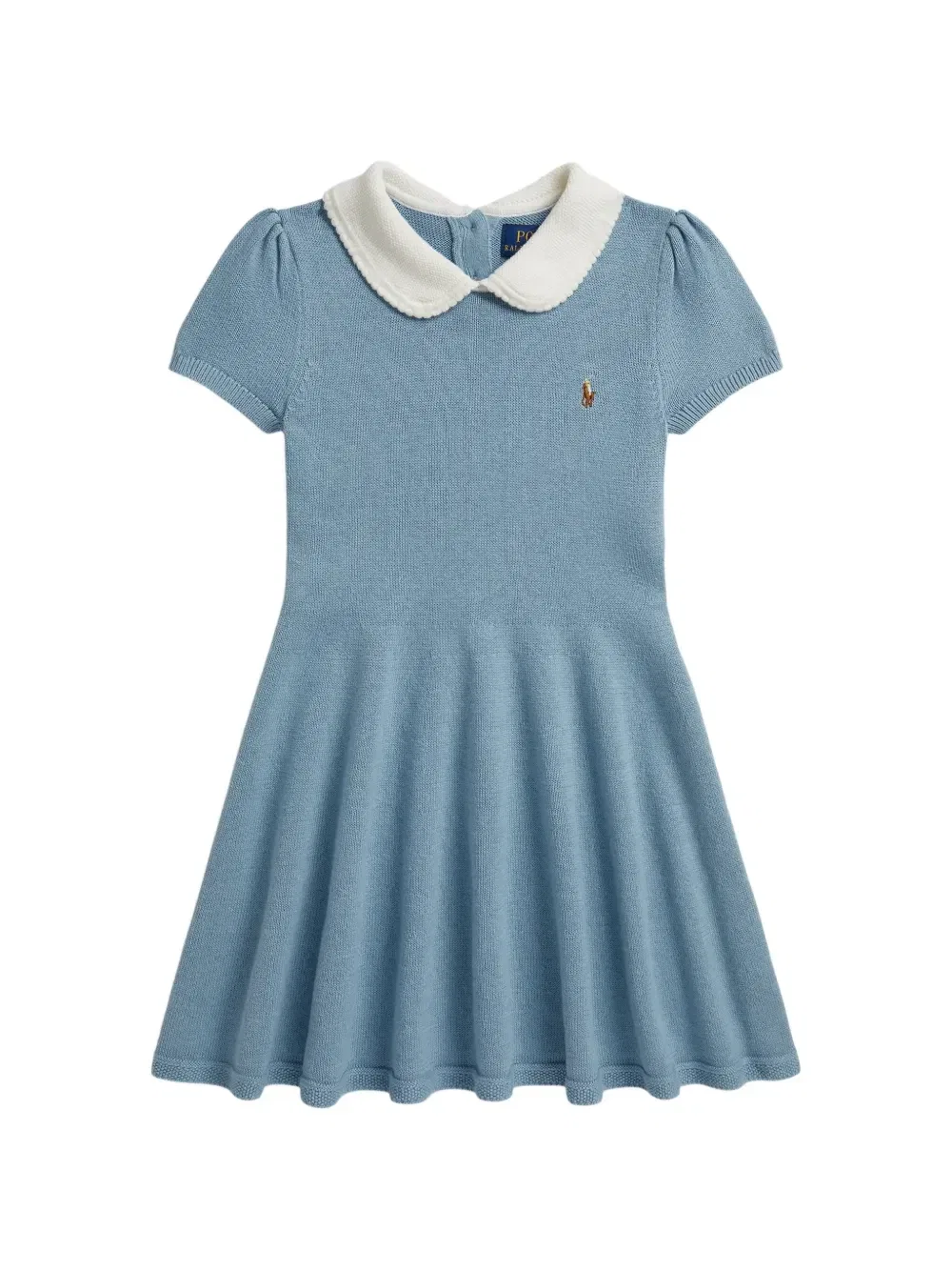 Платье с ворником Питер Пэн и вышивкой Polo Ralph Lauren Kids, синий