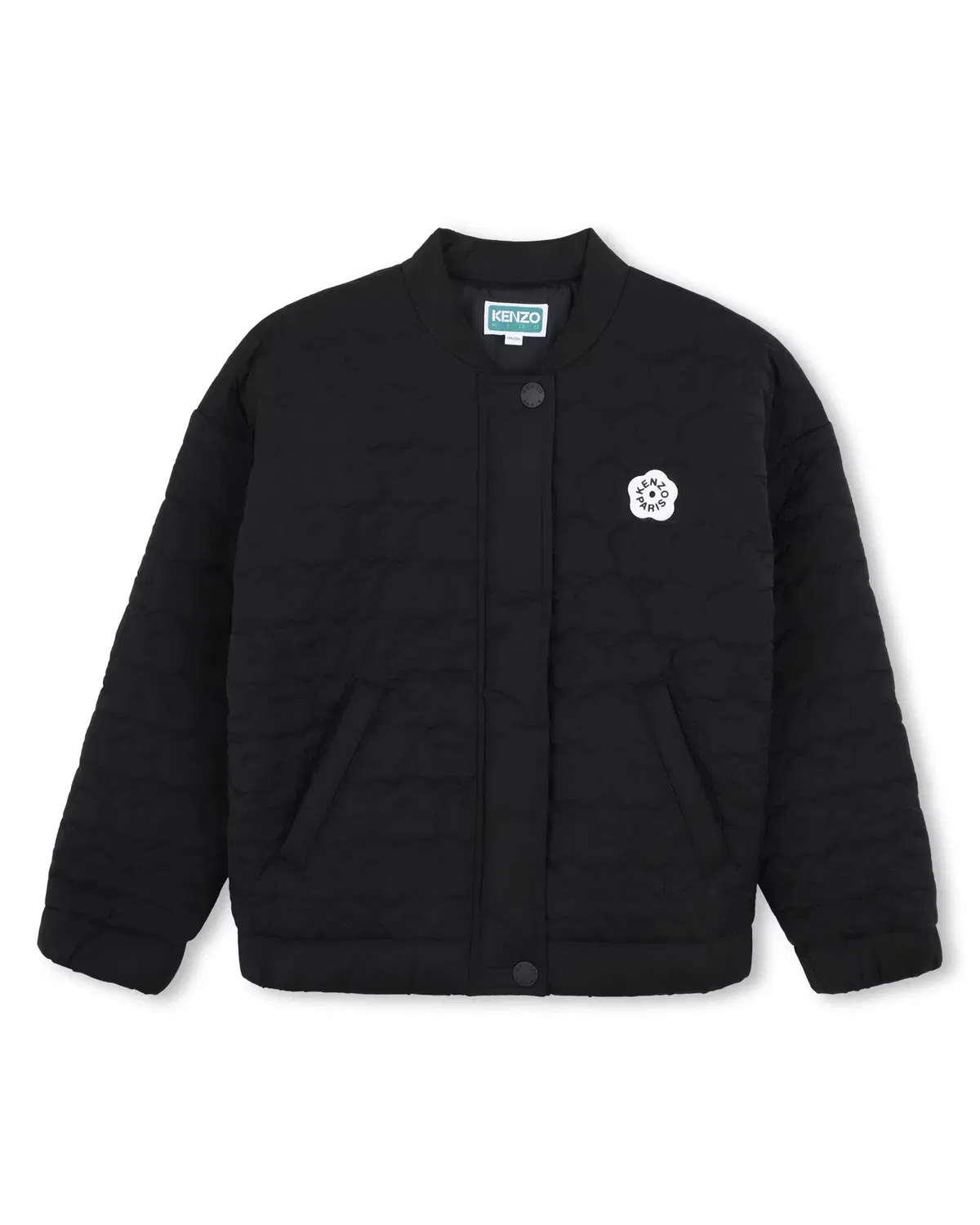Детская куртка для девочек с принтом Kenzo Kids, Negro