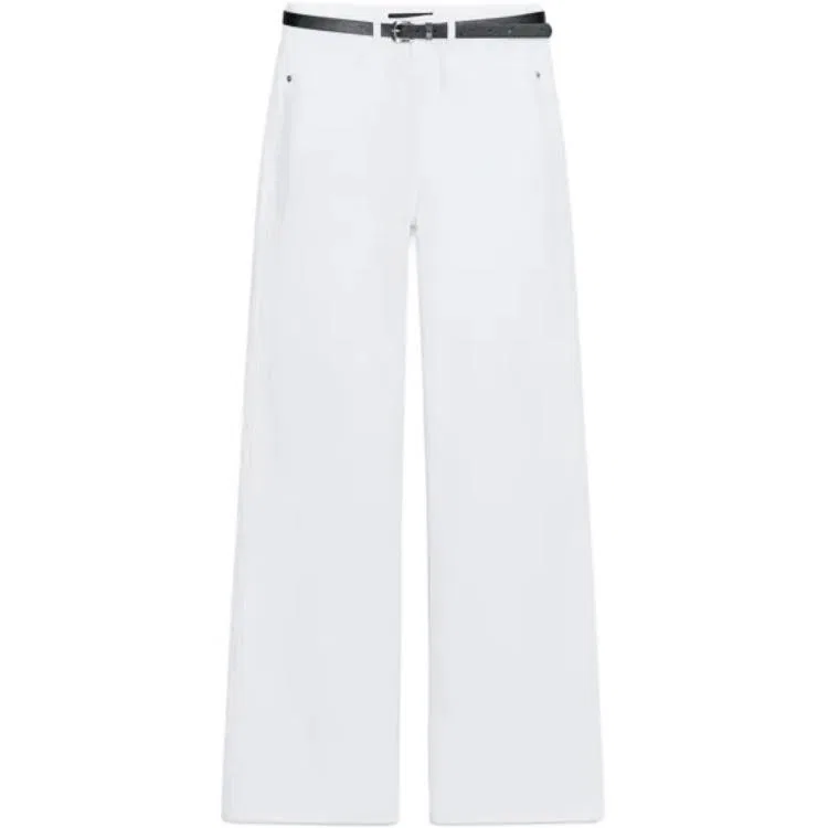 Женские джинсы прямого кроя White ZARA, Белый