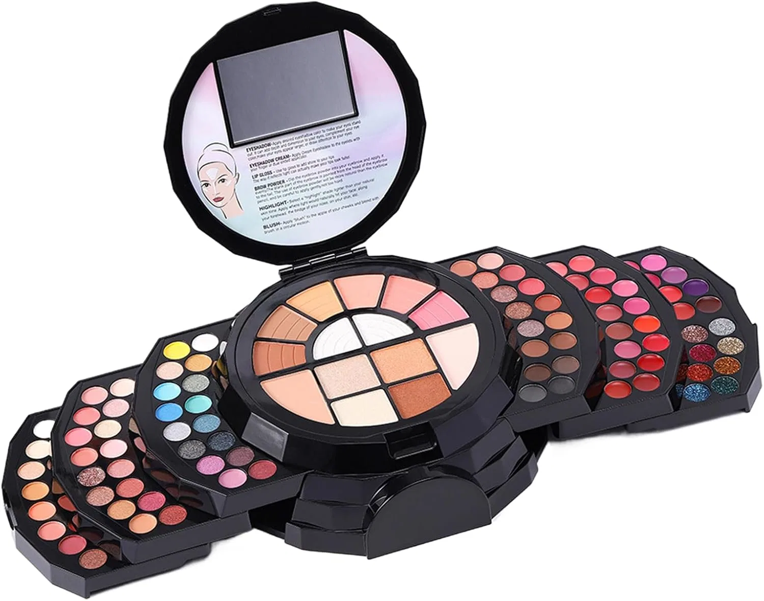Палетка теней и помад 110 цветов Nuyhgtr 54.1 г
