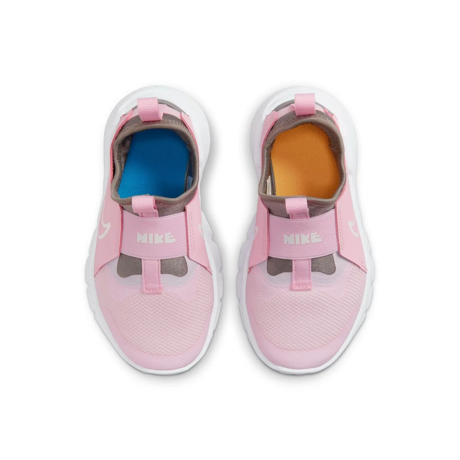 Детские кроссовки для бега с принтом Flex Runner 2 NIKE, Pink Foam White Flat Pewter Photo Blue — фото 3