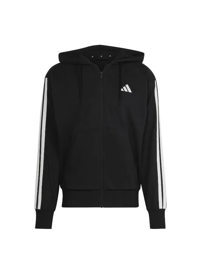 Худи на молнии с полосами Essentials Adidas, черный — фото 2