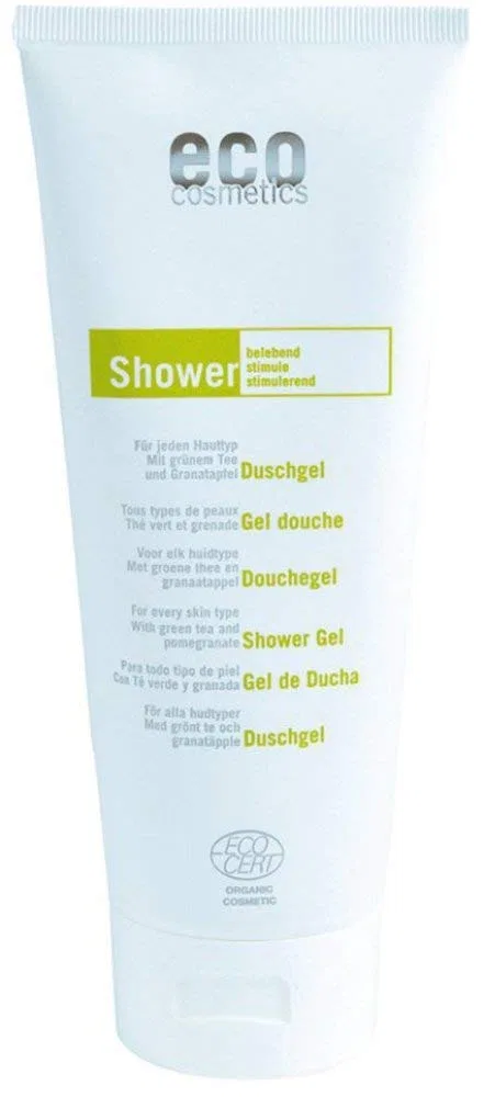 Гель для душа Organic Shower Gel с зеленым чаем и гранатом, Eco Cosmetics, 6 x 200 мл
