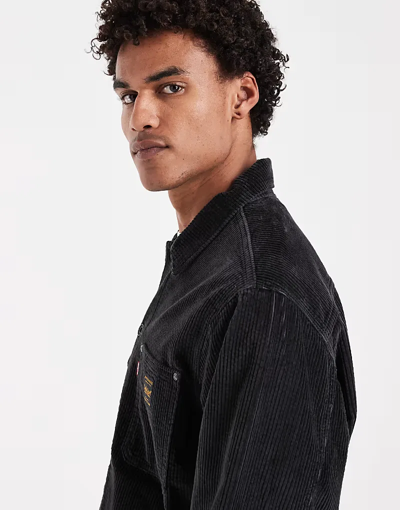 Куртка-тракер Levi's Workwear Berkley из вельвета с карманами, черный — фото 4