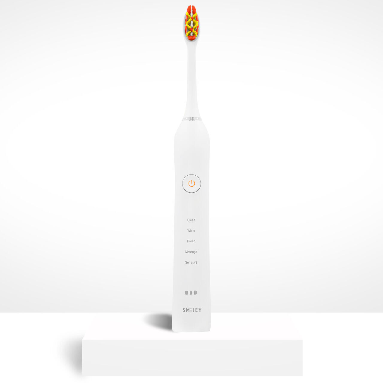 Smiley Pro White набор: белая звуковая зубная щетка + дополнительные насадки, 2 шт. — фото 3